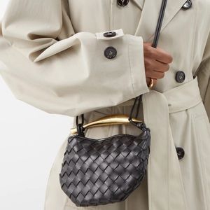 Bottega Venetta Sardine Mini crossbody bag in Chocolate - perfect condition